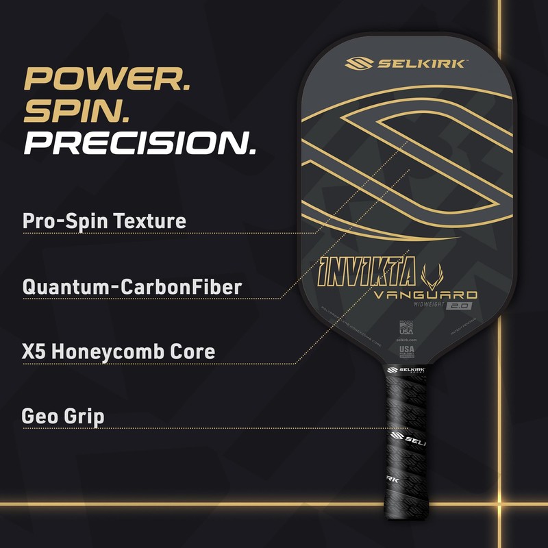 Selkirk Sport Vanguard 2.0 Pickleball Paddles | Carbon Fiber Pickleball