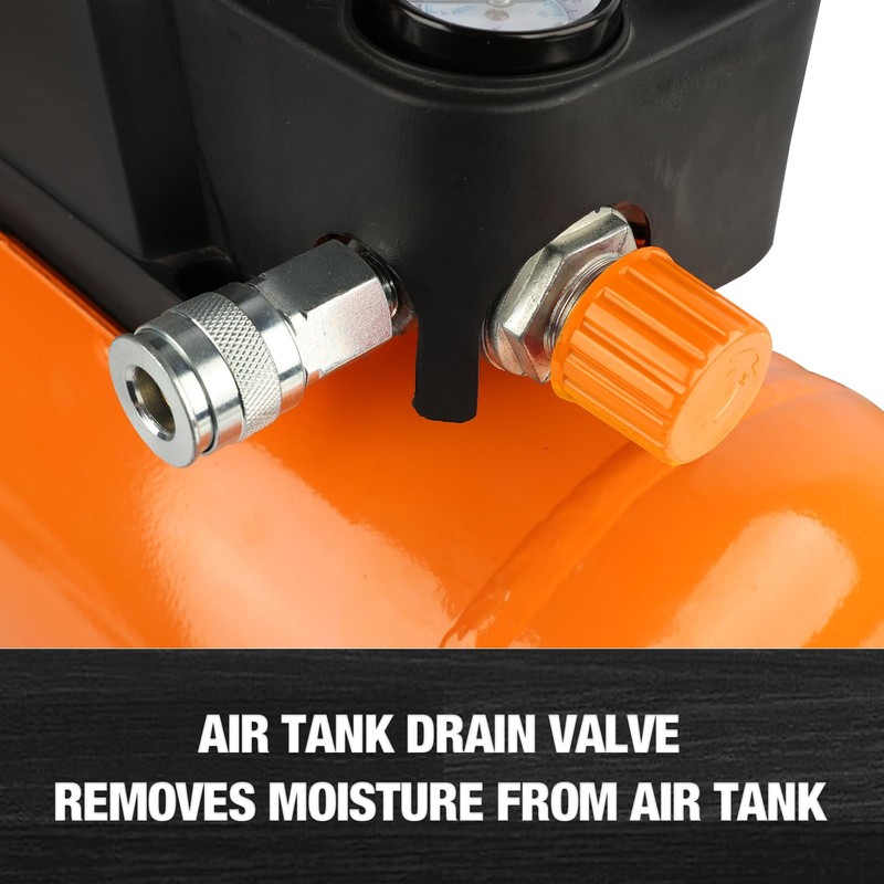 FORNAX 3 Gallon Portable Air Compressor, 110 PSI Hot Dog