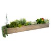 CYS EXCEL Rectangle Wood Planter Box with Removable Plastic Liner