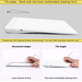 A4 Wireless Battery Powered Light Pad, TOHETO Tracing Light Box Dimmable Brightness Rechargeable LED Light Board Portable Cordless Copy Board for Artist Drawing Sketching X-ray Viewing (White)