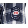 BOCOMAL FR Shirts for Men(Navy/White) Flame Resistant/Fire Retardant Plaid Shirt