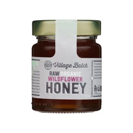 Village Batch Raw Organic Wildflower Honey, Pure and Unfiltered Greek Honey from Mount Mainalon, Unheated and Unpasteurized for Full Flavor, Aromatic Notes of Mountain Tea, Sage and Mint (8.5oz Jar)