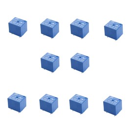 Movilideas 10pcs Miniature Relay SPDT DC 12V Work Contact Silver 10A PCB Mount Through-Hole
