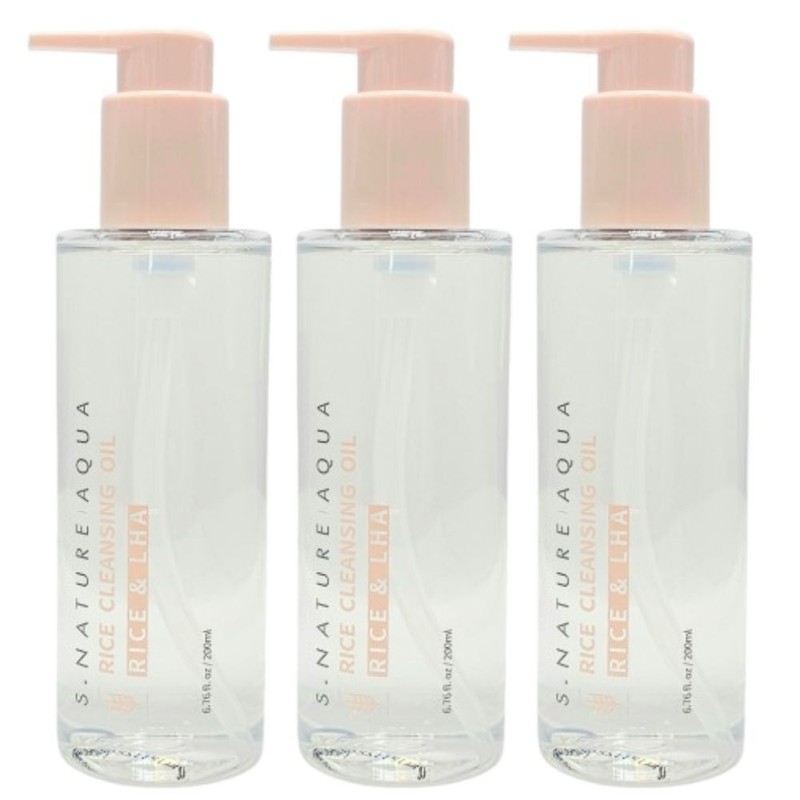 Esnature S-Nature Aqua Rice Cleansing Oil 200ml x 3 Mild