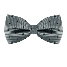 Allegra K Men's Women's Bowtie, Bowtie, Ribbon, Polka Dot Pattern, Party, School Entrance Ceremony, Wedding, gray