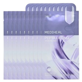 Mediheal Pepta Lifting Ampoule Mask 20ml x 10 Wrinkle Improvement Skin Elasticity Sensitive Skin / 메디힐 펩타 리프팅 앰플 마스크 20ml x 10개 주름개선 피부탄력 민감성피부