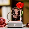 XuanMingyuan Crystal Heart Shaped Crystal Rose Valentine's Day Home Decoration