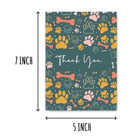 VLPGifts Thank You Card - Dog Thanks Card - Funny Grateful Card - Naughty Appreciate Card - Card For Pet Sitters, White