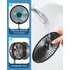AICase Stand Fan,Folding Portable Telescopic Floor/USB Desk Fan with 7200mAh