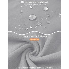 MAGCOMSEN Quarter Zip Pullover Men Golf Jacket 1/4 Fleece Sweatshirts Fall Training Track Jacket with Pockets Light Grey XXL