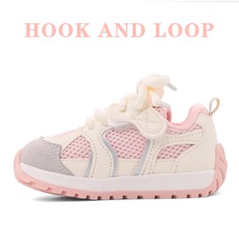 ESTAMICO Toddler Girls Boys Sneakers Baby Sports Shoes - Breathable, Non-Slip, Durable for Active Adventures, 9-12 Months Pink