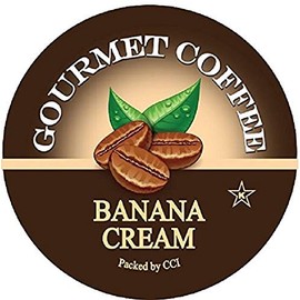 Banana Cream Flavored Coffee Pods - 100 Count Gourmet Single Serve Cups Compatible with Keurig Brewers - Smooth, Creamy Banana Medium Roast