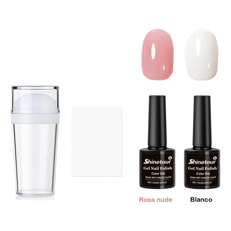Sello Manicura Esmaltado Francés Semipermanente Gel Esmalte