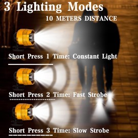 Headlights for Croc 2pcs, Flashlights Attachment for Croc, Light Up Charms Accessories for Kids Adults Men Women, Clip on Clog Headlights for Crock Shoe, IPX5 Waterproof for Walking Camping Hiking Fishing Cycling Running