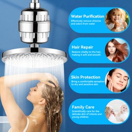 Magichome 32 Stage Shower Filter for Hard Water, Multi-Stage Shower Water Filter to Remove Chlorine and Other impurities，Replaceable Filter Cartridge Included