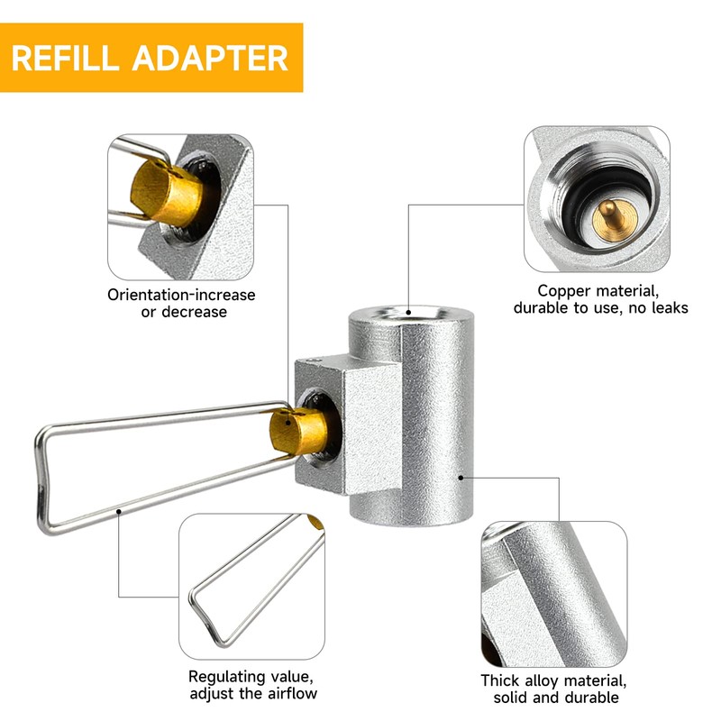 SAN LIKE 3pcs Camping Stove Adapter Butane Canister Adapter Refill