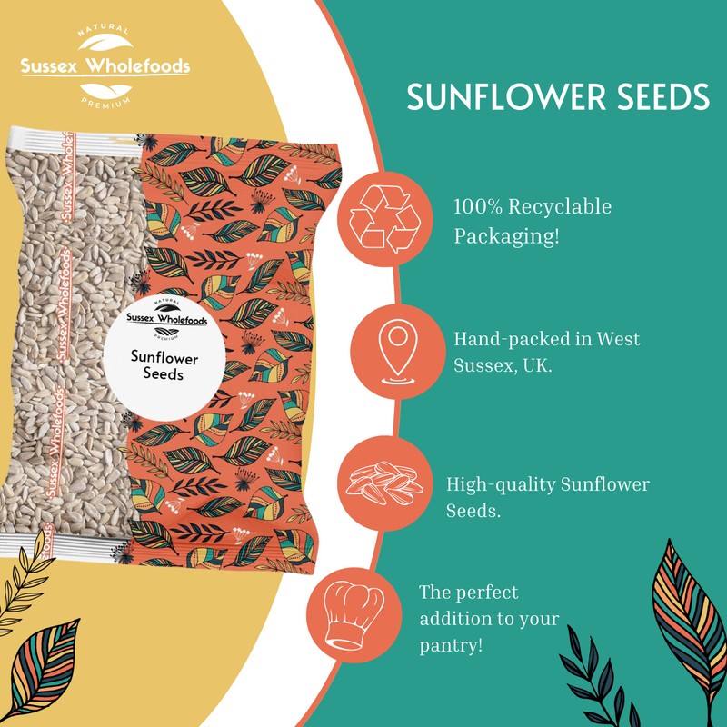 Sussex Wholefoods: Sunflower Seeds 500g - Nutty, Nutritious, Perfect for