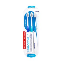 Sensodyne Cepillo de Dientes para Dientes Sensibles Cuidado Delicado, Suave, 3 Unidades
