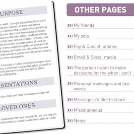 End of Life Planner UK - Final Arrangements When I Die Book Planner Organizer Notebook for Beneficiary Info, Last Wishes,Death Planner Organizer