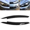 Pair Car Headlight Eyebrows Left Right Glossy Black Modification Replacement