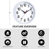 Rohioue - Reloj de pared moderno de 10 pulgadas, funciona