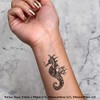 4 x 'Patterned Seahorse' Temporary Tattoos - Water Resistant, Skin-Safe,