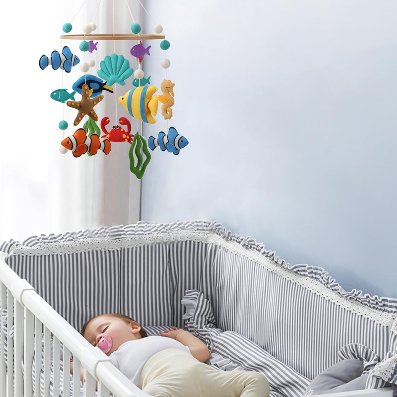 Ocean Mobile for Crib - Colorful Gender Neutral Ocean Crib