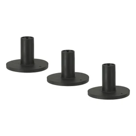 PATIKIL 1.5" Rubber Golf Tees Set of 3 Ball Holder for Outdoor and Indoor Hitting Mats, Black