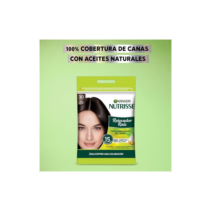 Kit Garnier Nutrisse Coloración Tono 30 Espresso + Retocador de