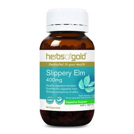 Herbs of Gold 400mg Slippery Elm 60 Capsules