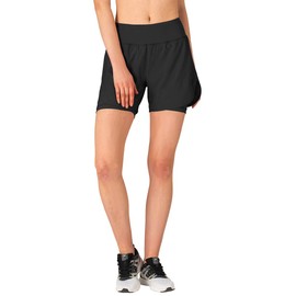 Gopune Pantalones cortos de correr 2 en 1 para mujer, para entrenamiento, gimnasio, yoga, forro