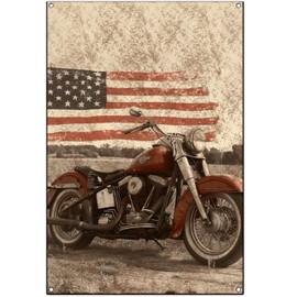 Funny Vintage Motorcycle Tin Sign - Retro Garage Decor, Classic Bike Wall Art for Man Cave, Bar, or Workshop，8x12 Inches (E - war dream, 8x12x0.08 IN)