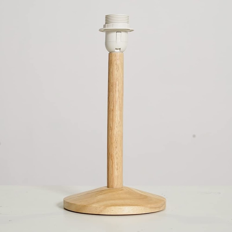 MiniSun Single Stem Natural Light Wood Table Lamp Base