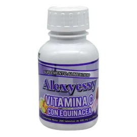 Vitamina C con Equinacea Alexyessy Tabletas Sin Sabor 200 Unidades                                                                                    