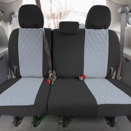 FH Group Custom Fit Neoprene Seat Covers for 2011-2020 Toyota Sienna with Water Resistant Neosupreme Insert - 3rd Row Gray