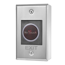 Infrared Sensor Exit Button IR Door Release Touch-Free Switch No Touch Exit Button with LED Light Indicator for Door Access Control (4.53'' x 2.76'' with Back Box)