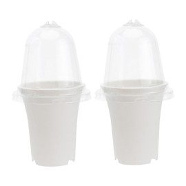 VICASKY 2pcs Stuffy Planting Containers with Lids Durable Multipurpose Flower Pots for Use for Home and Garden for Succulents and Seedlings