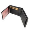 Lemasi Classic Genuine Leather Wallet with RFID Protection Cowhide Black,