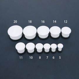 Set of 3 Pairs Single Flare Acrylic Ear Plugs Tunnel Expander Piercing Ear Gauges with O-Ring (Gauge=3/4"(20mm))