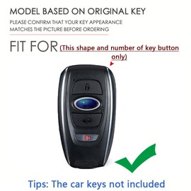 SANRILY Sliver-Edge 4 Button Key Fob Cover for Subaru Forester Outback BRZ Legacy CrossTrek Ascent Impreza Accessories Keyless Key Case with Bling Keychain Purple