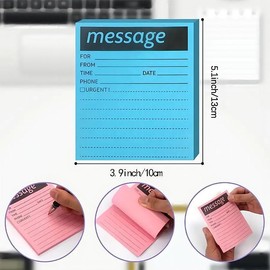 2pcs/set Random Color Message Pad, Tearable Memo Pad for Home School Office, Sticky Note Paper