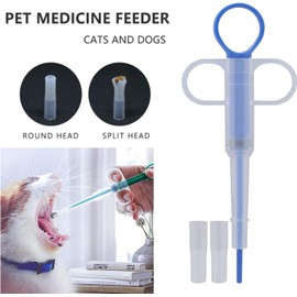 Heyumybit Tabletteneingeber Katze,2 Stück Tablette Feeder,Pillenwerfer für Katzen,Medikamenten Feeder Pet Pusher Spritze Pet Pusher Spritze für Katzen kleine Hunde