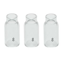 RIVERWELD Clear Quartz Nozzle 54N14 Glass TIG Cups 54NQ-14-8# 47mm for SR WP 17 18 26 TIG Welding Torches 3pk
