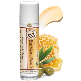 Sweet Bee Naturals Magic Wand - Certified Organic Lip and Face Moisturizing Wand - Natural Chapstick and Balm Wand for Dry Skin and Lips, Non Petroleum Jelly for All Ages and Skin Types,0.65 oz-6 pack