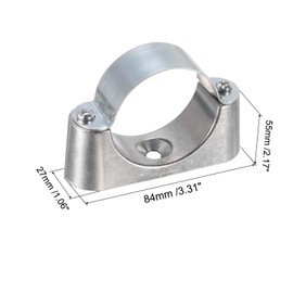 sourcing map 10Pcs Pipe Support Pipe Bracket Clamp for OD 51mm Pipe Wall Mount Ceiling Mount Rigid Pipe Straps for Metal Pipe Tube