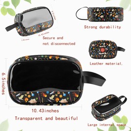 PXTIDY D Dice Geeky Kulturbeutel, transparent, Gamer-Geschenke, "Don't Worry I Have A Plan", Kosmetik-Organizer, Tasche, Spieleliebhaber, Geschenke, Schwarz , Transparente Make-up-Tasche