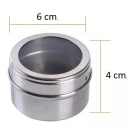 Titanium Especieros Magnéticos Acero Inoxidable 6 Piezas
