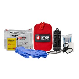 TacMed Solutions Stop The Bleed Kit – Intermediate Bleeding Control Red Nylon Pouch, Easy-to-Use Hemorrhage Control Kit, Emergency First Aid with Tourniquet and Emergency Hemostatic Bandage