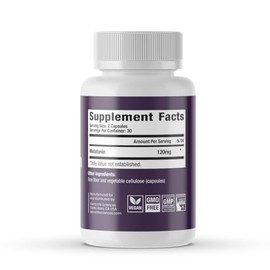 Melatonina de alta dosis de 120 mg – Suplemento extra fuerte de alta potencia, vegano sin OMG, fabricado en Estados Unidos, cápsulas fáciles de tragar