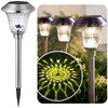 BEAU JARDIN 8 Pack Solar Pathway Lights Outdoor Stainless Steel